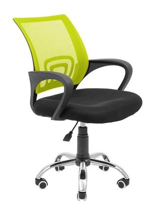 Офісне крісло керівника richman spider piastra хром чорно-салатовий