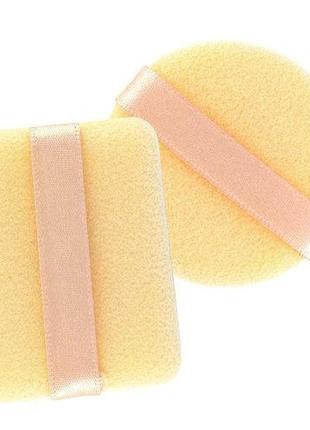 Набір спонжей для пудри q. p. i. professional коло і квадрат зі стрічкою qs-303