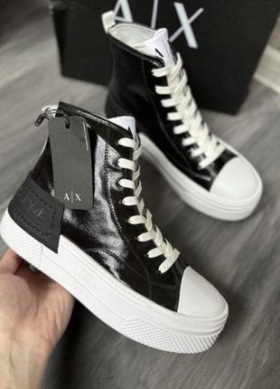 Высокие кеды ботинки armani exchange