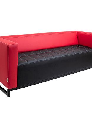 Диван richman space трійка на металокаркасі 195*76*76h червоно-чорний