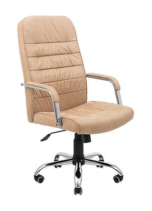 Офісне крісло керівника richman lion хром m2 anyfix капучино