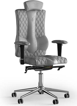 Крісло kulik system elegance антара з підголовником зі строчкою сріблястий (10-901-ws-mc-0316)