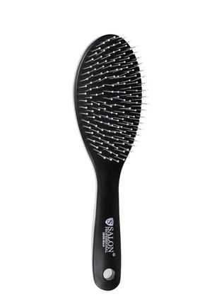 Щітка для волосся масажна пластикова salon professional 88000 чорна