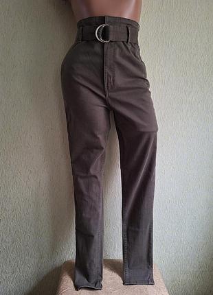 Круті джинси висока посадка. скіні. джогери. хакі.