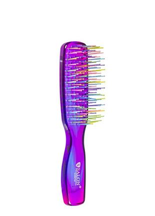 Щітка для волосся масажна з м'якими зубчиками salon professional 18105atsc