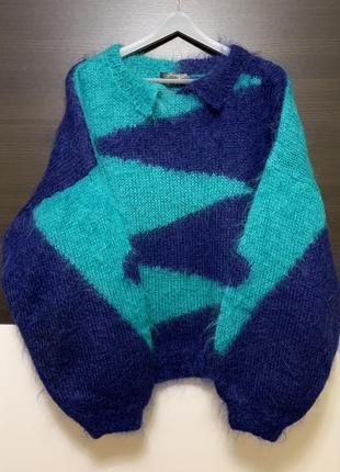 Ексклюзивний вінтажний джемпер ручної роботи (шотландія) — 78% мохер 2