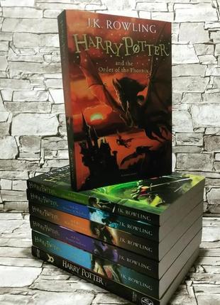 Набір книг гаррі поттера джоан роулінг, harry potter англійською мовою, повний набір 8 книг
