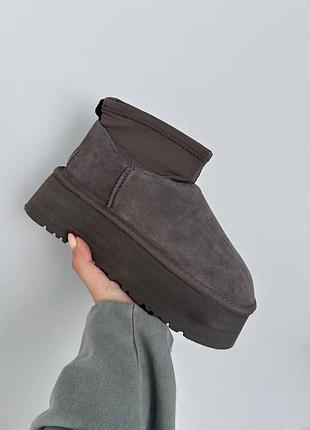 Ugg classic mini dipper 'thundercloud' 4