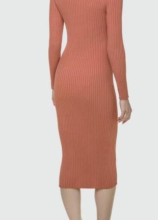 Плаття в рубчик міді