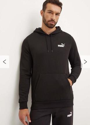 Худі чоловіче puma essentials small logo hoodie black 586690-01 оригінал