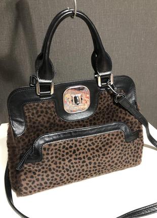 Longchamp кожаная сумочка с ремнем(оригинал)