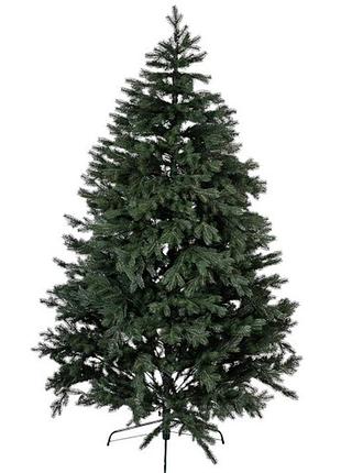 Искусственная елка литая буковинская 2,1 метра зеленая,шикарная новогодняя елочка с реалистичной хвоей