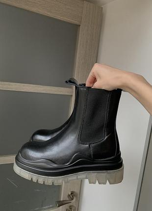 Кожаные сапоги, ботинки, челси, трендовые челси сапоги