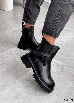 🔥ботинки женские camilla черный, натуральная кожа зима