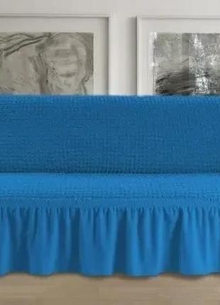 Турецкий натяжной чехол на диван универсальный10 фото