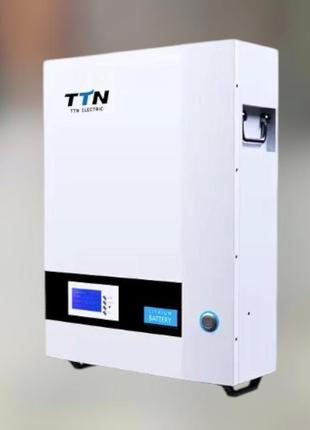 Акумуляторна батарея ttn lifepo4 51.2v 100ah, настінна, літій-залізо-фосфатний акумулятор для сес