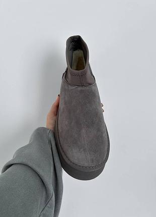 Ugg classic mini dipper 'thundercloud' 8