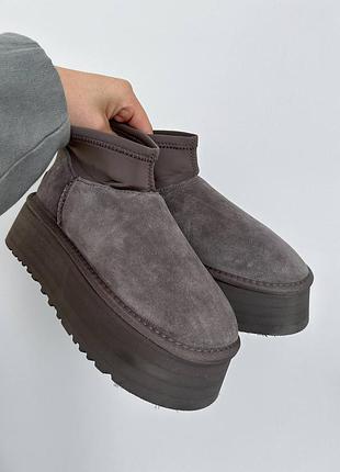 Ugg classic mini dipper 'thundercloud' 2