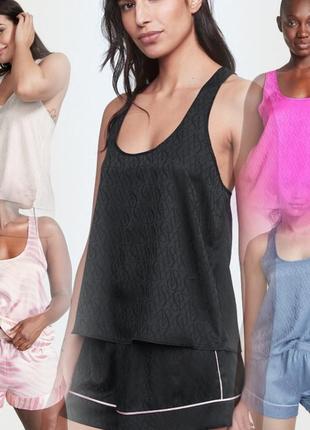 Атласна піжама для дому і сну victoria's secret original xs s m l 40 38 36 шорти майка