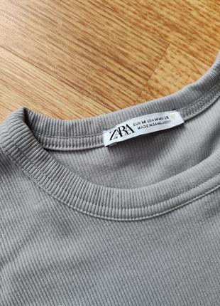 Zara ribbed футболка в рубчик