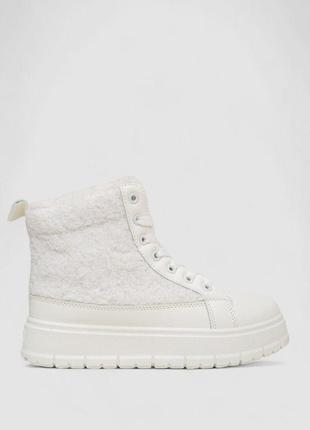 Черевики жіночі зимові на хутрі, колір білий, 248rmb14