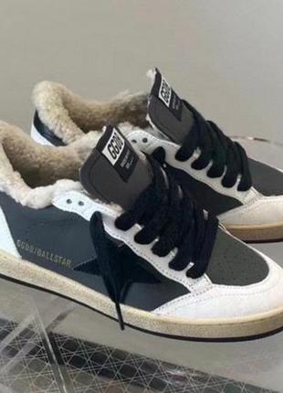 Кеды кроссовки утепленные golden goose ggdbна овчине