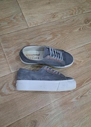 Замшеві кеди/кроссовки superga оригинал