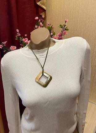 Винтажное колье с деревянным кулоном