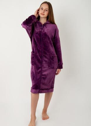Женский махровый халат на замочке