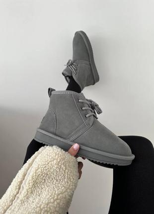 Женские угги ugg neumel cool grey suede
