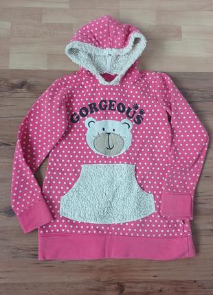 Толстовка теді оверсайз gorgeous худі s-m з капюшоном