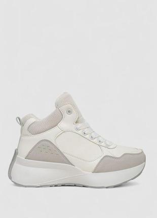 Кросівки жіночі зимові на хутрі, колір біло-сірий, 248rxm21