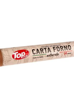 Пергамент для выпечки силиконизированный toppack коричневый carta forno 38см/50м