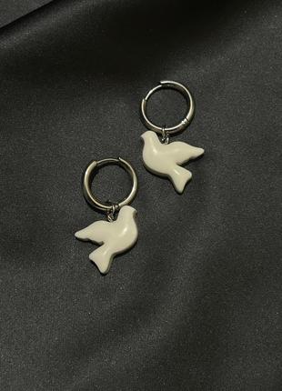 Серьги с горлицами
