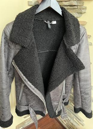 Куртка-авиатор, искусственная дубленка h&m5 фото