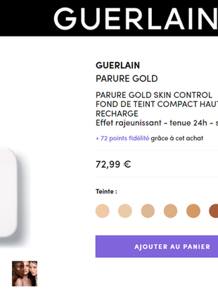 Компактное матирующее тональное средство guerlain parure gold skin control