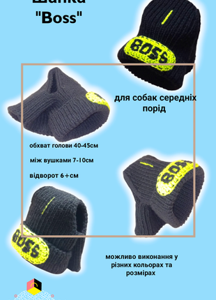 Крута шапка для середніх порід собак  "boss "