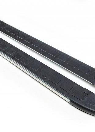 Боковые пороги duru (2 шт., алюминий) короткая база для renault master 1998-2010 гг