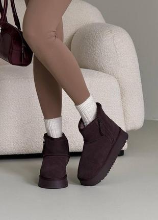 Угги угги замшевые шоколадные коричневые 11597