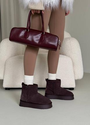 Угги угги замшевые шоколадные коричневые 11597