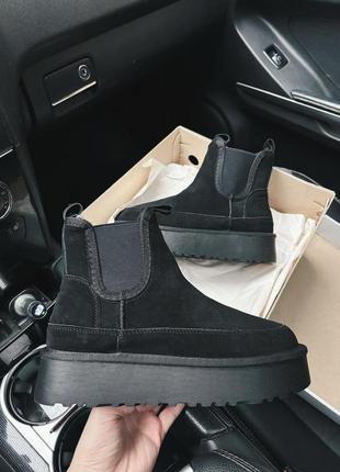 Уггі челсі чорні, ugg australia chelsea tazz tasman угги сабо
