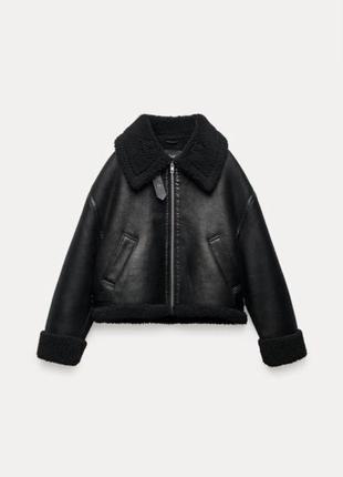 Дубленка zara оверсайз м