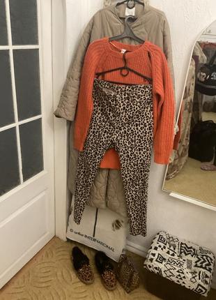 Стрейчеві джинси леопард 48-50 р