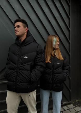 Пуховик nike storm fit black черный женский / мужской / куртка