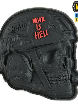 M-tac нашивка war is hell 3d pvc black