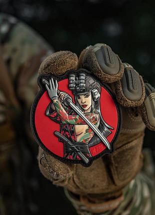 M-tac нашивка tactical girl №3 череп на плечі pvc6 фото