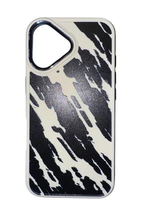 Панель бежевая зебра для apple iphone 16 beige