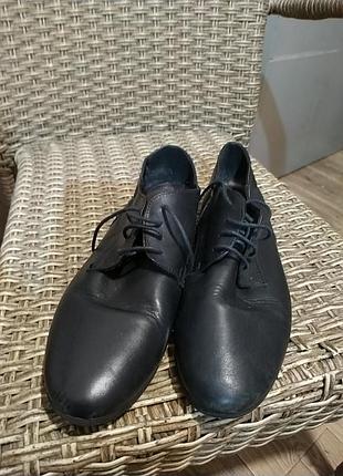 Кожаные демисезонные туфли