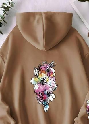 Худи женский теплый с рисунком