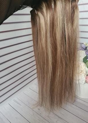 Набор тресс мелированные 100% натуральный волос.новый!40см.